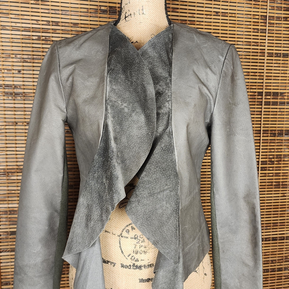BB Dakota Gray Leather Jacket